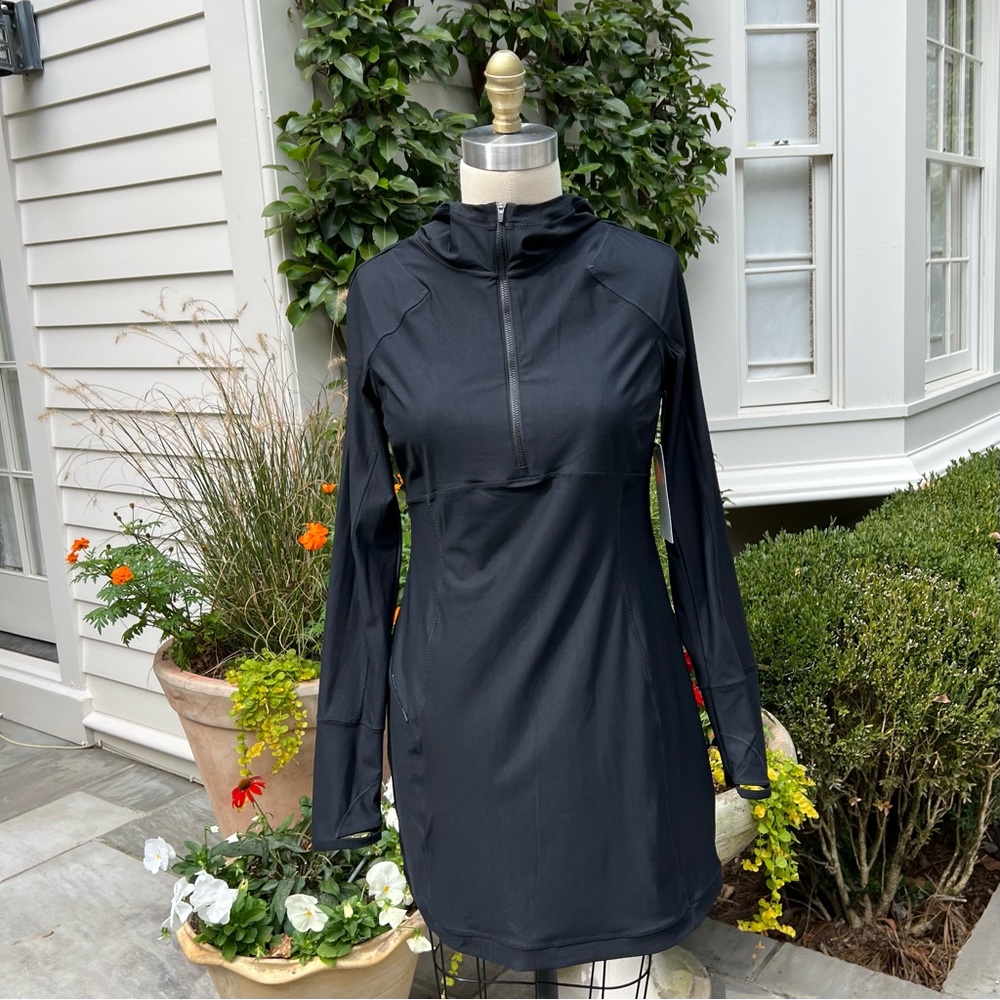 Athleta Hooded Coverup for Swim or Workout, Lightweight, Black, Size Medium, NWT